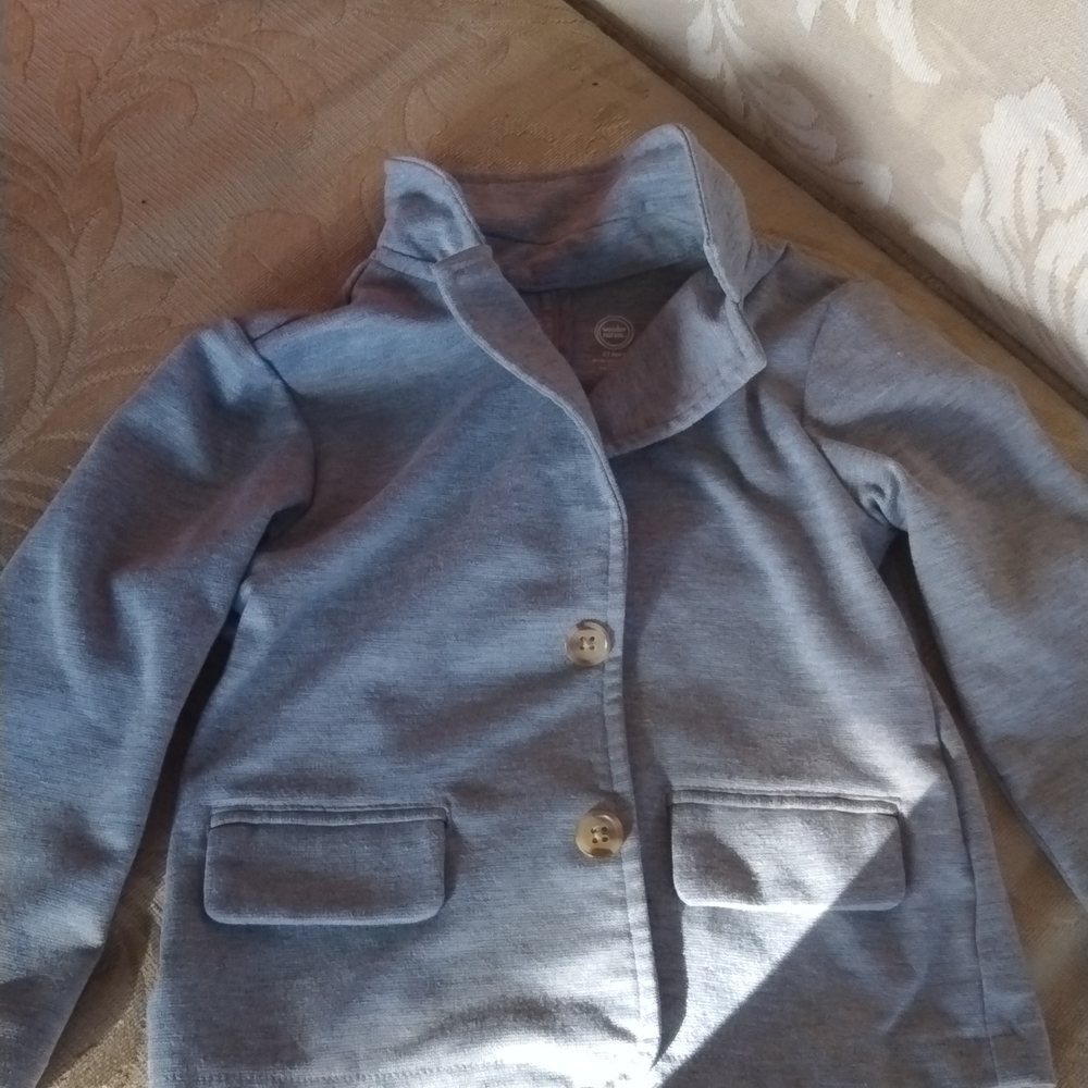 Toddlers gray-little dressy jacket to throw over a button-up or a t-shirt for ch